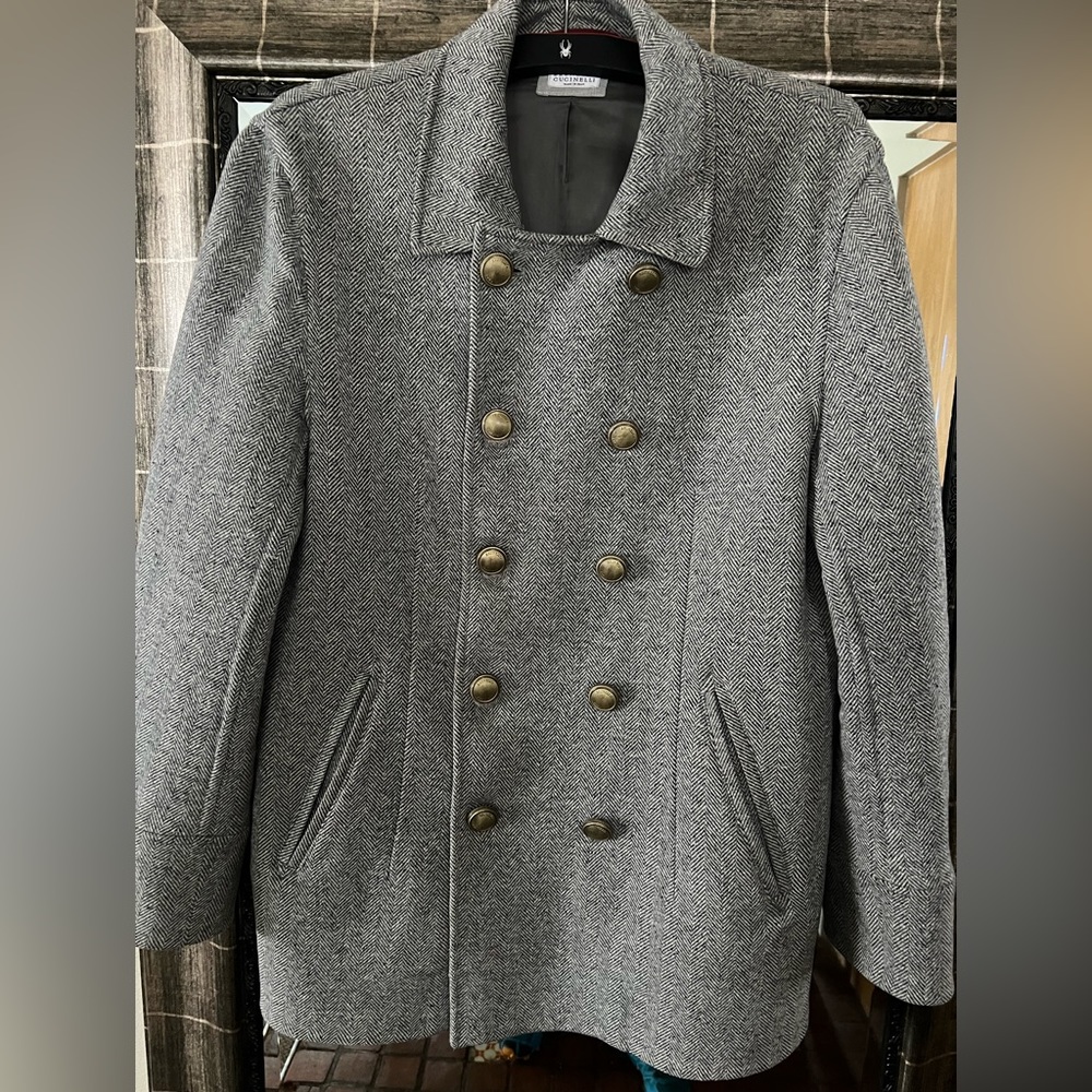 M fall outer wear collection, gray H PEACOAT H BONE size 48